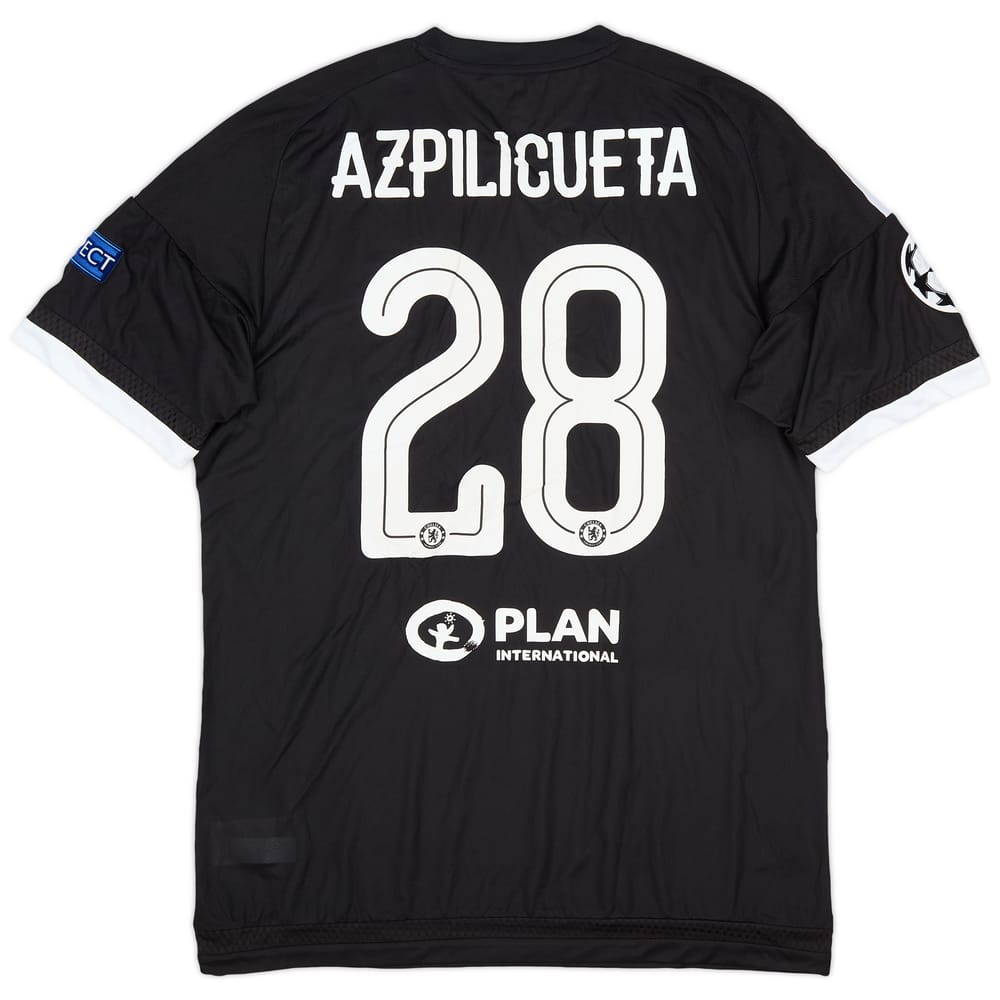 2015-16 Chelsea Match Issue Champions League Third Shirt Azpilicueta #28