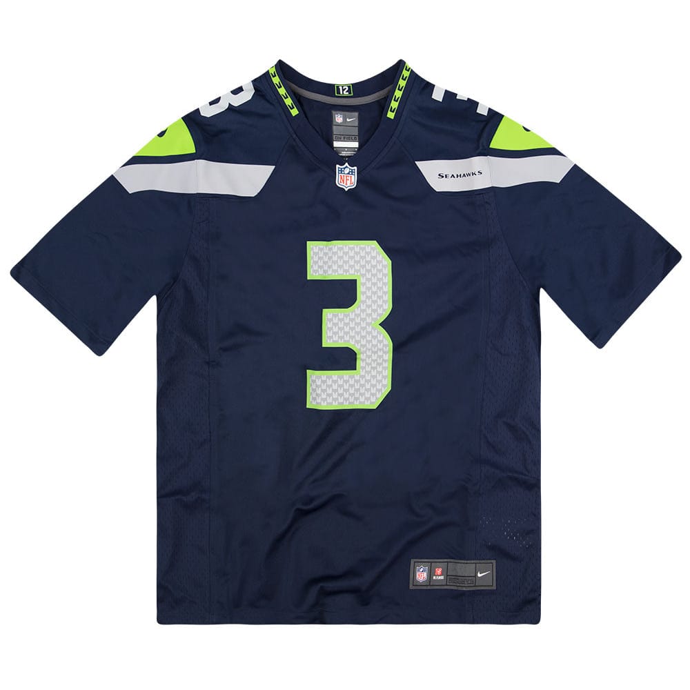 2018-19 Seattle Seahawks Wilson #3 Nike Game Jersey (Home) L - *As New*