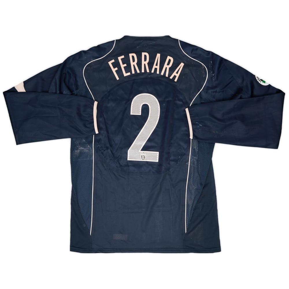 2004-05 Juventus Match Issue Away L/S Shirt Ferrara #2