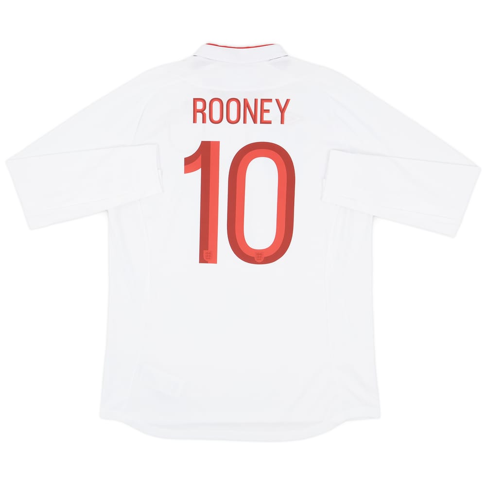 2012-13 England Home L/S Shirt Rooney #10 (L)