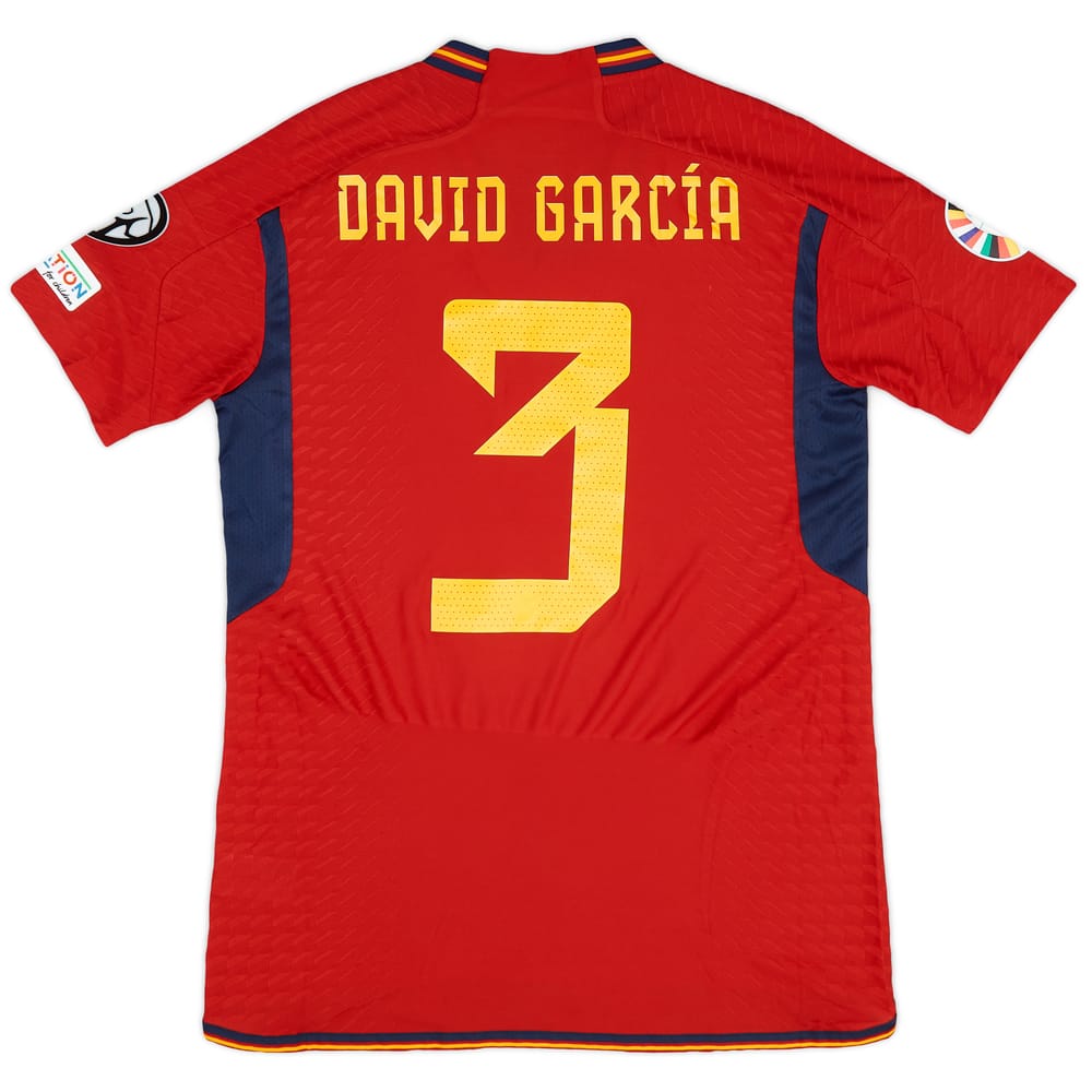 2022-23 Spain Match Issue Home Shirt David García #3
