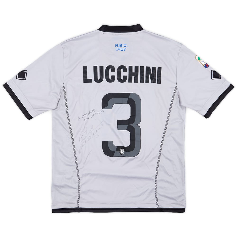 2013-14 Atalanta Match Issue Signed Third Shirt Lucchini #3