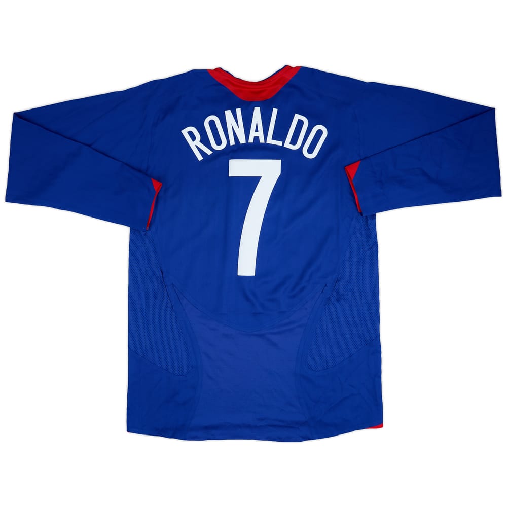 2005-06 Manchester United Player Issue Away L/S Shirt Ronaldo #7 - 8/10 - (L)