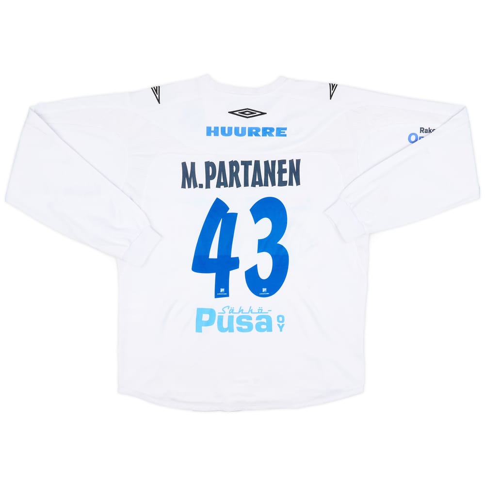 2005 FC Kuuysi Home L/S Shirt M.Partanen #43 - 8/10 - (S)