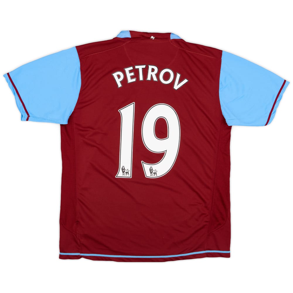 2007-08 Aston Villa Home Shirt Petrov #19 - 7/10 - (M)