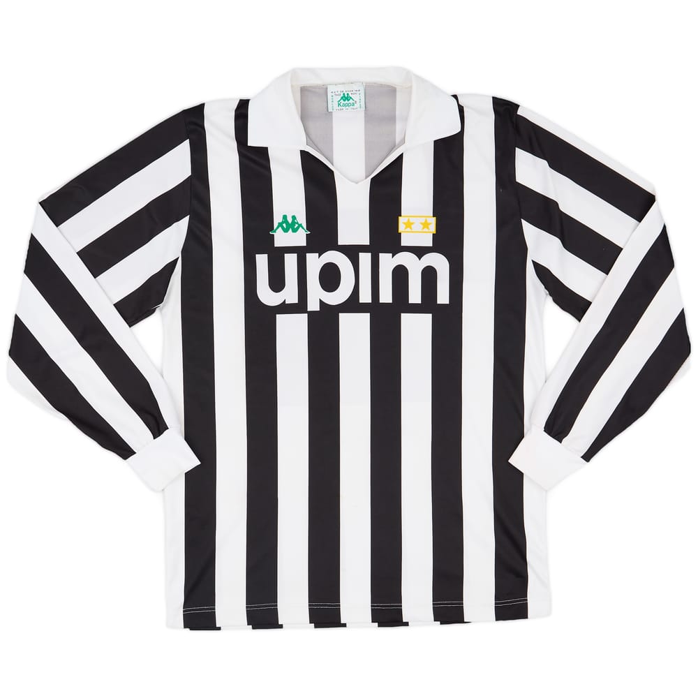 1991-92 Juventus Basic Home L/S Shirt - 8/10 - (XL)