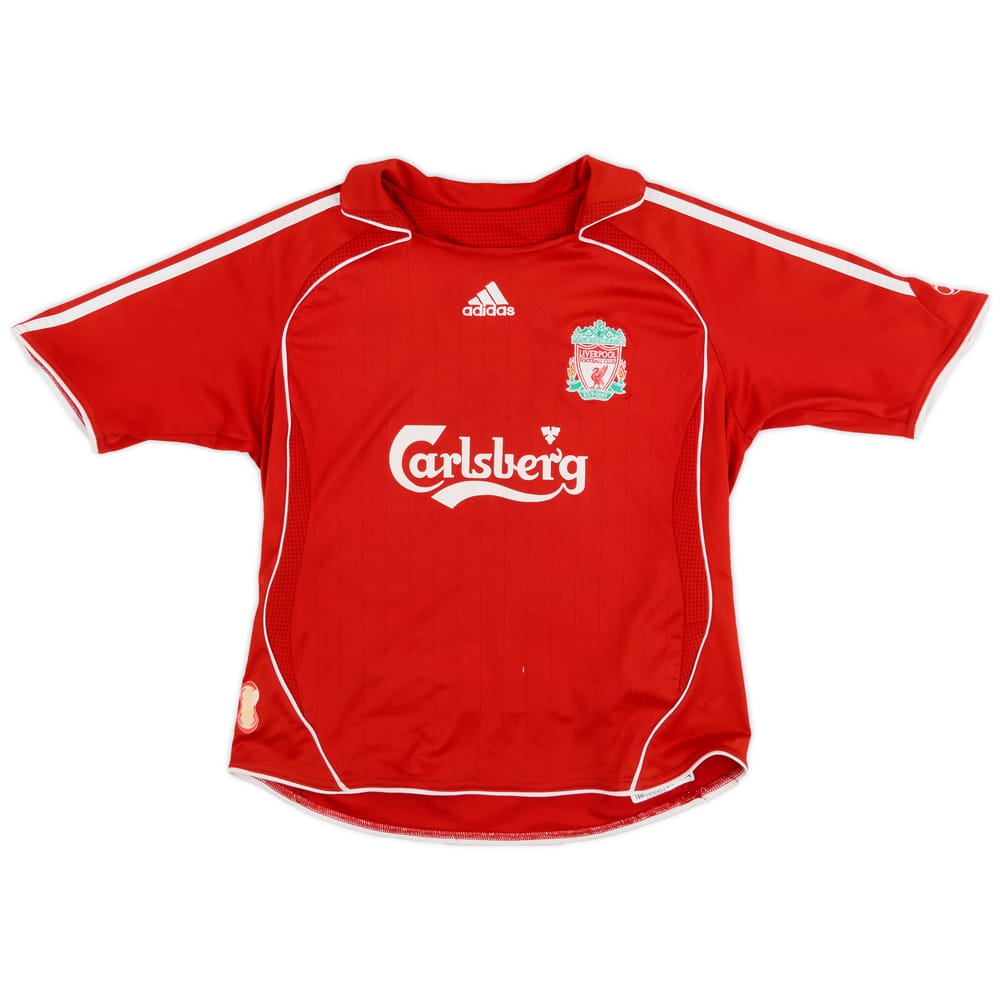 2006-08 Liverpool Home Shirt - 8/10 - (S.Boys)