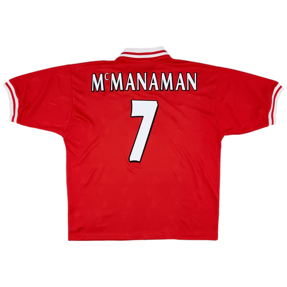 1996-98 Liverpool Home Shirt McManaman #7 - 8/10 - (XL)
