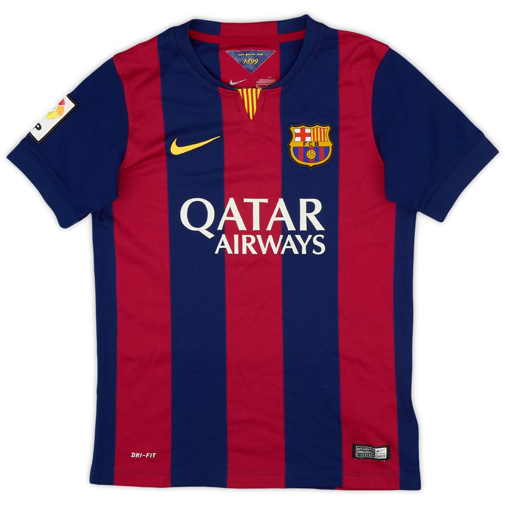 2014-15 Barcelona Home Shirt - 8/10 - (M.Boys)