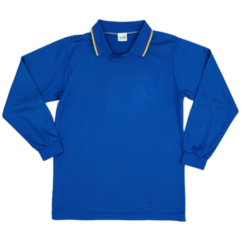 1986-91 Italy Home Diadora Template L/S Shirt - 8/10 - (S)