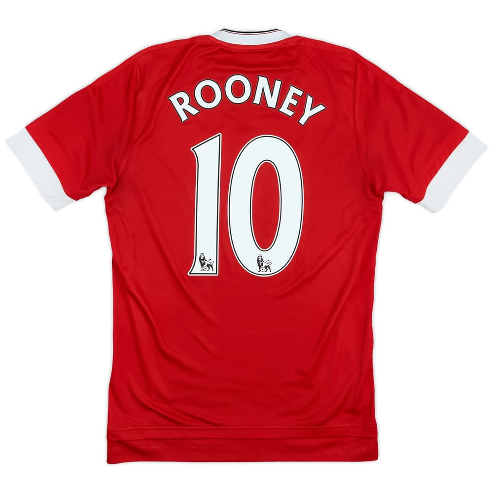 2015-16 Manchester United Home Shirt Rooney #10 - 7/10 - (XS)