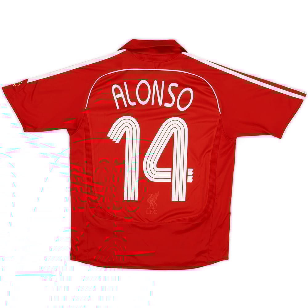 2006-08 Liverpool Home Shirt Alonso #14 - 4/10 - (XL.Boys)