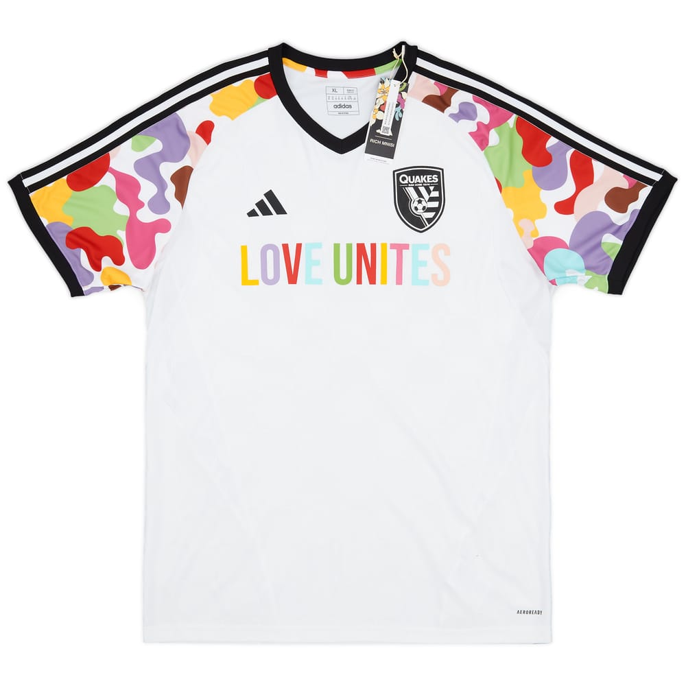 2023 San Jose Earthquakes adidas Pre-Match Pride Shirt (XL)