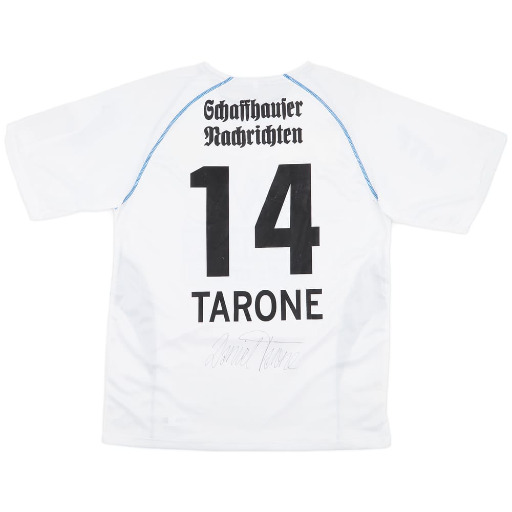 2005-06 FC Schaffhausen Signed Home Shirt Tarone #14 - 7/10 - (M/L)