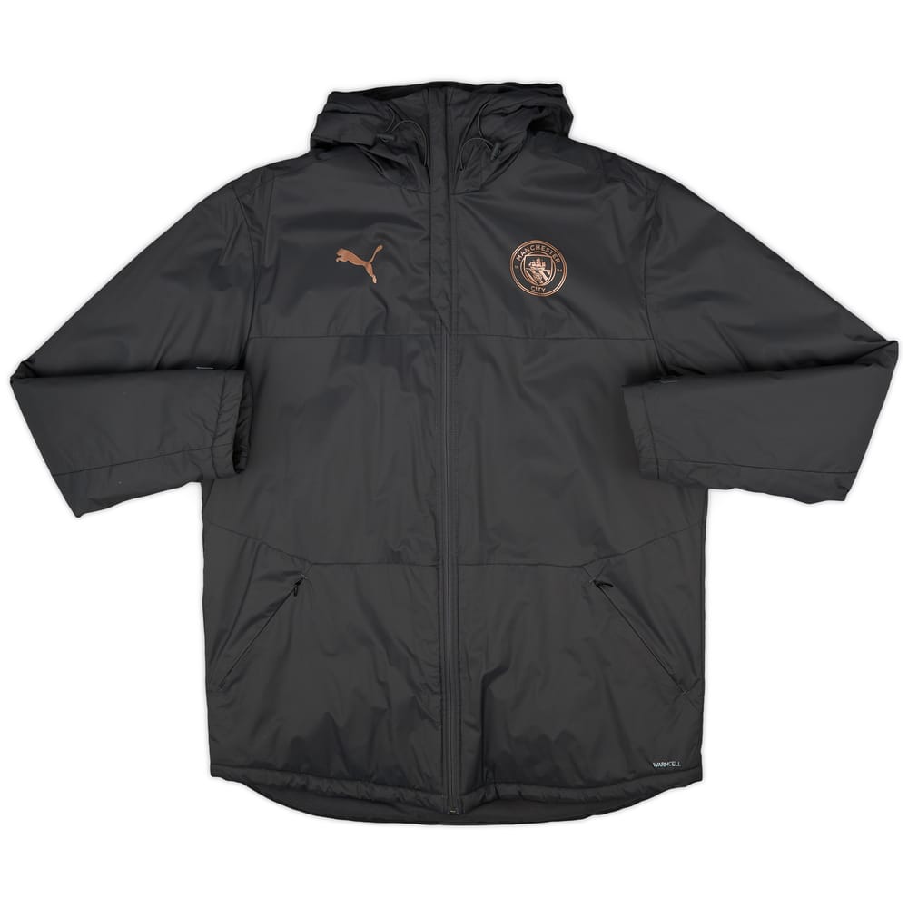 2020-21 Manchester City Puma Hooded Padded Bench Coat - 9/10 - (XL)