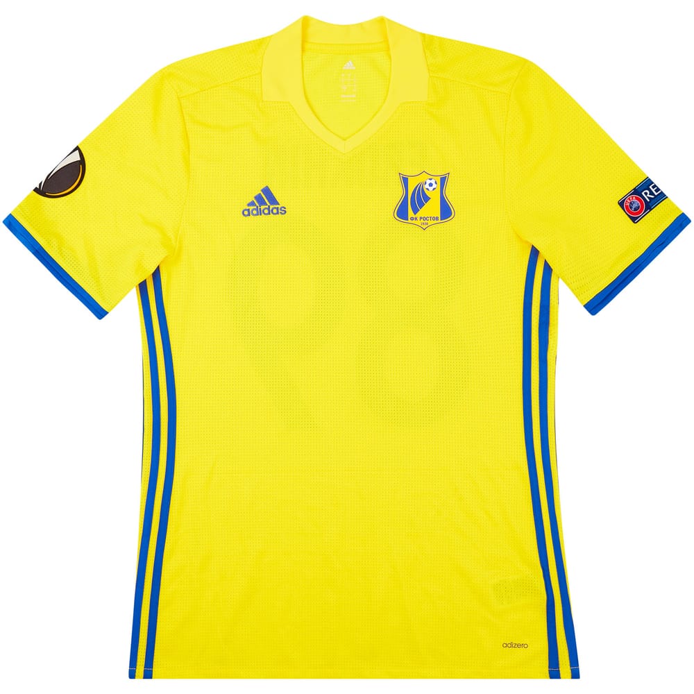 2016-17 FC Rostov Match Issue Europa League Home Shirt Erokhin #89