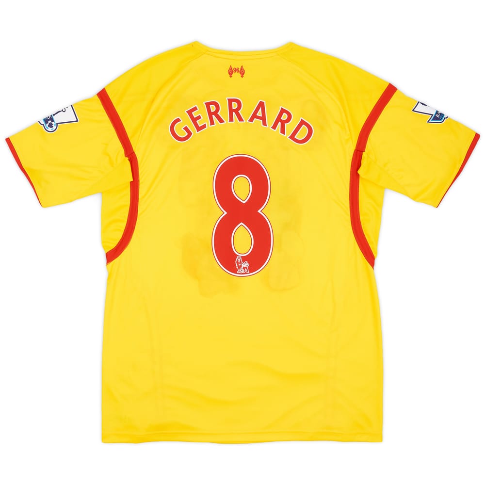2014-15 Liverpool Away Shirt Gerrard #8 - 5/10 - (L)