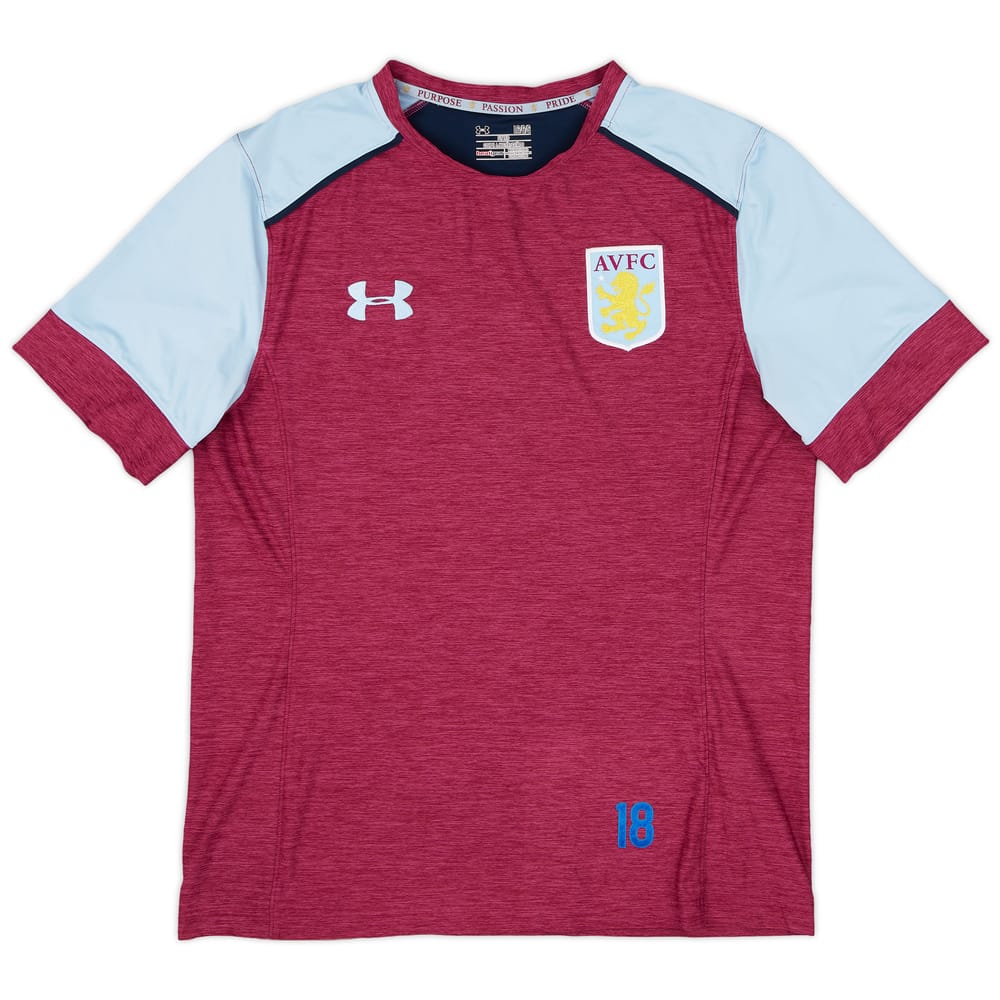 2016-17 Aston Villa Player Issue Under Armour Training Shirt #18 - 8/10 - (L)