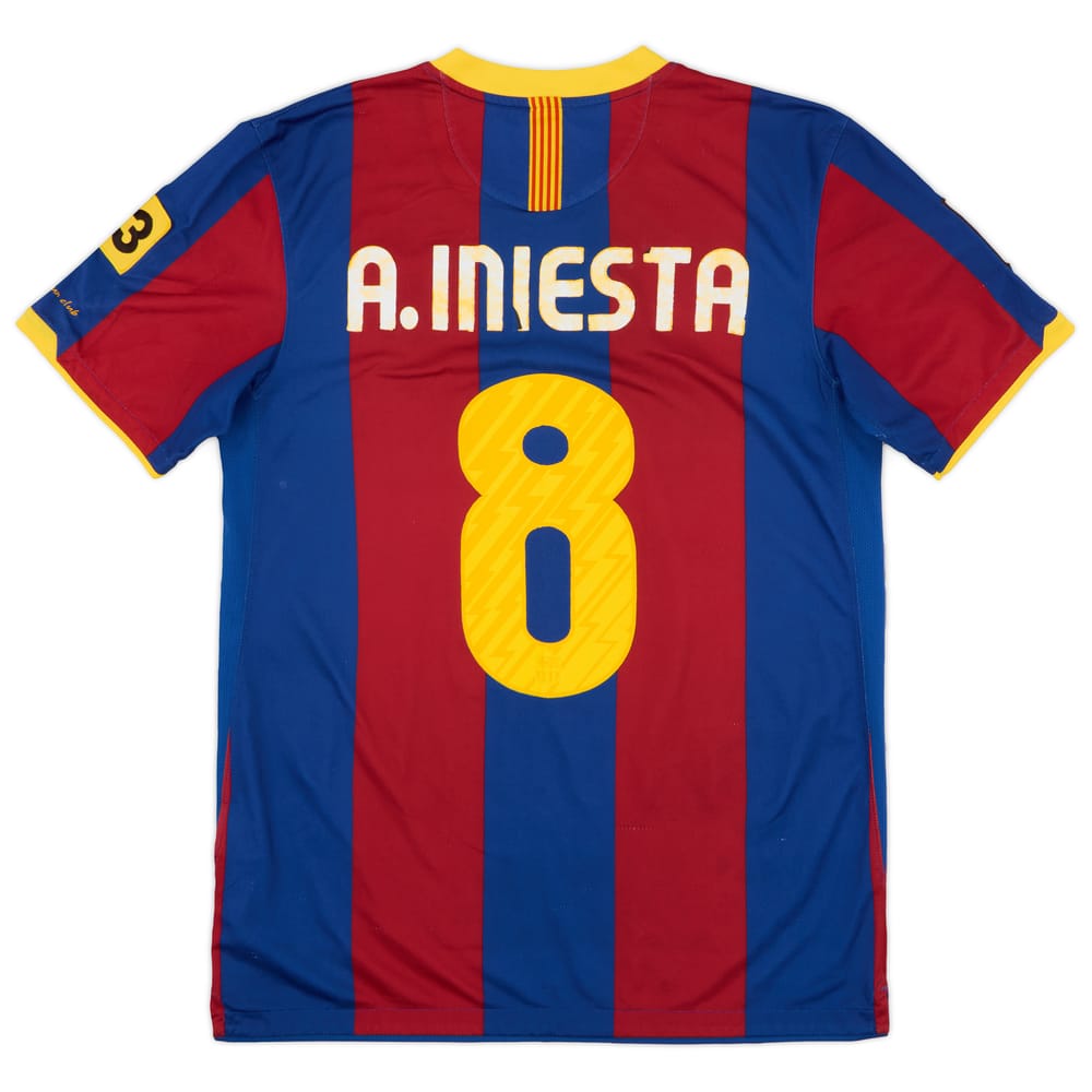 2010-11 Barcelona Home Shirt Iniesta #8 - 4/10 - (M)
