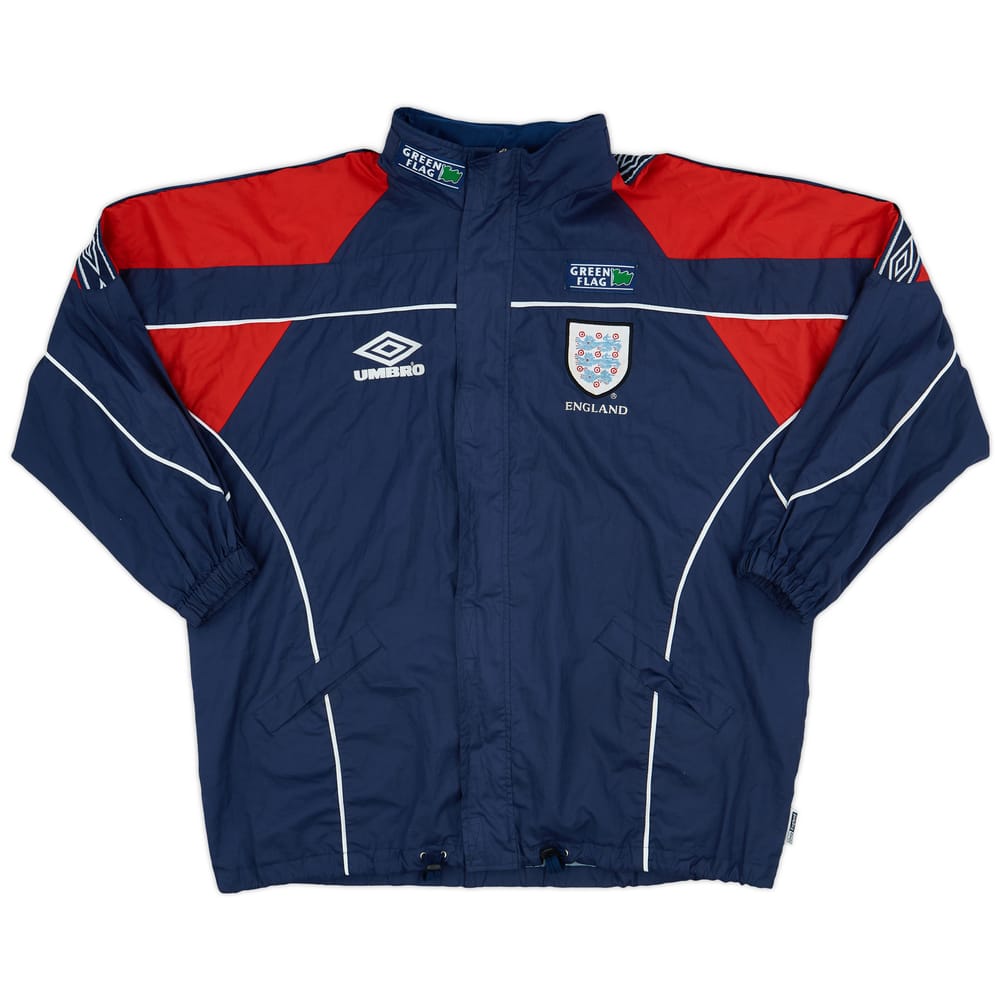 1995-97 England Umbro Hooded Rain Jacket - 8/10 - (XL)
