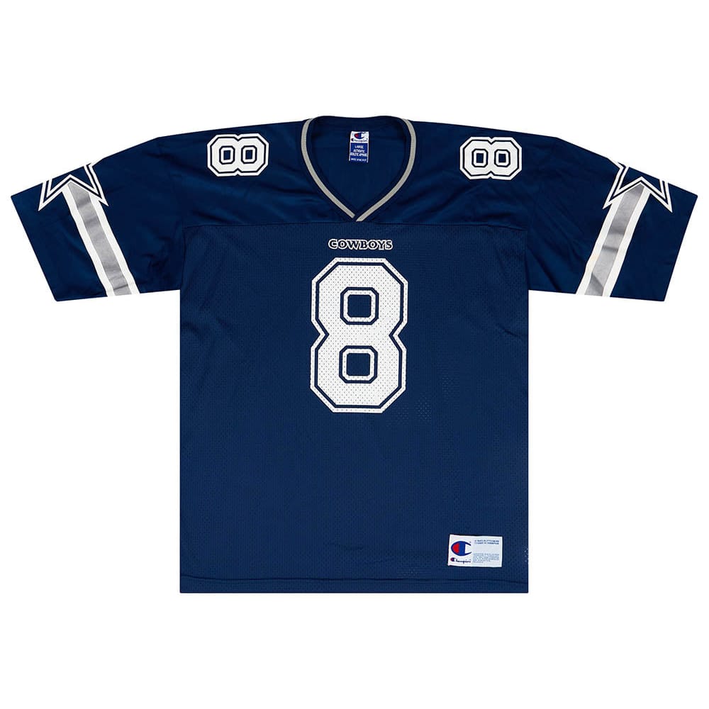 1996-00 Dallas Cowboys Aikman #8 Champion Jersey (Home) L