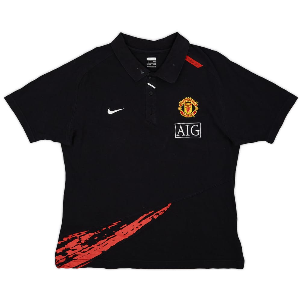 2007-08 Manchester United Nike Polo Shirt - 7/10 - (L)