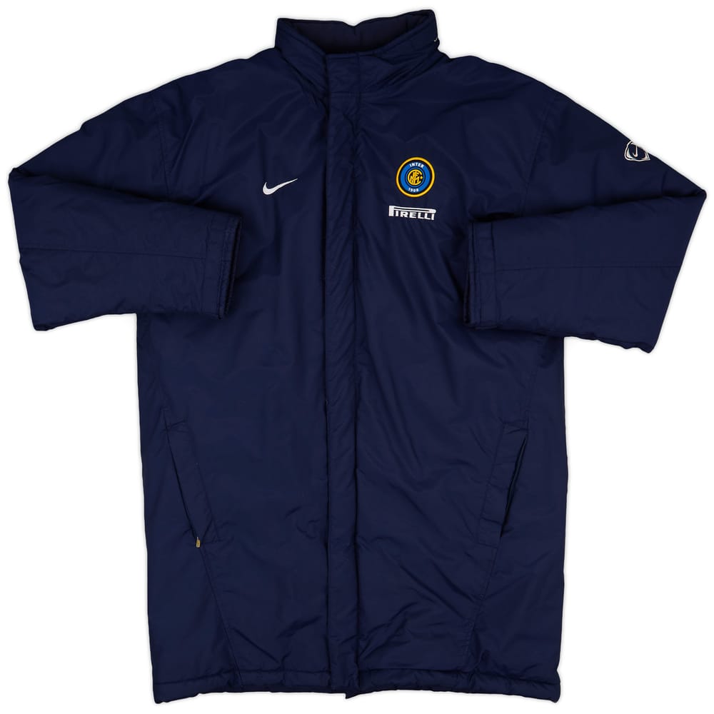 2001-02 Inter Milan Nike Hooded Padded Bench Coat - 9/10 - (L)