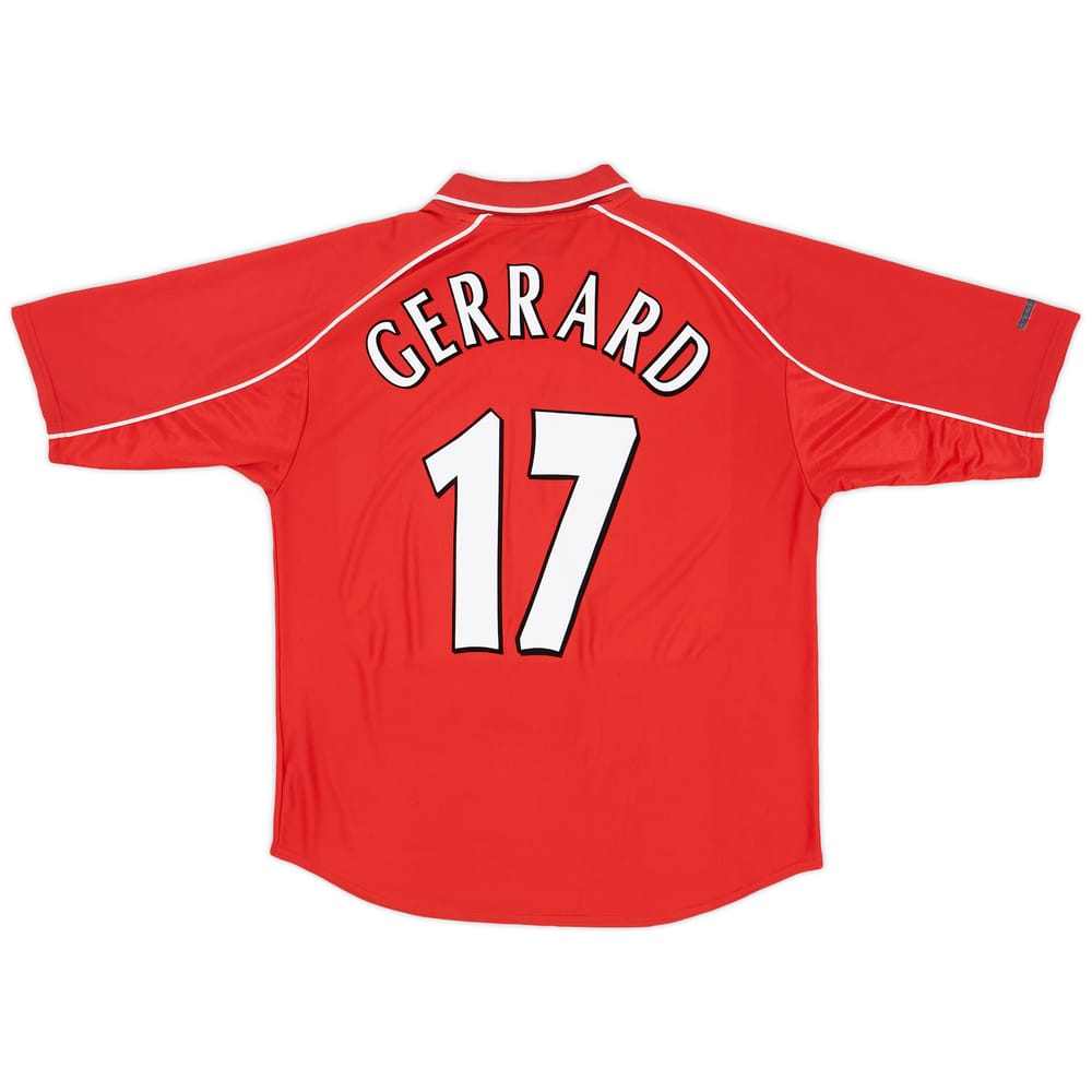 2000-02 Liverpool Home Shirt Gerrard #17 - 6/10 - (L)