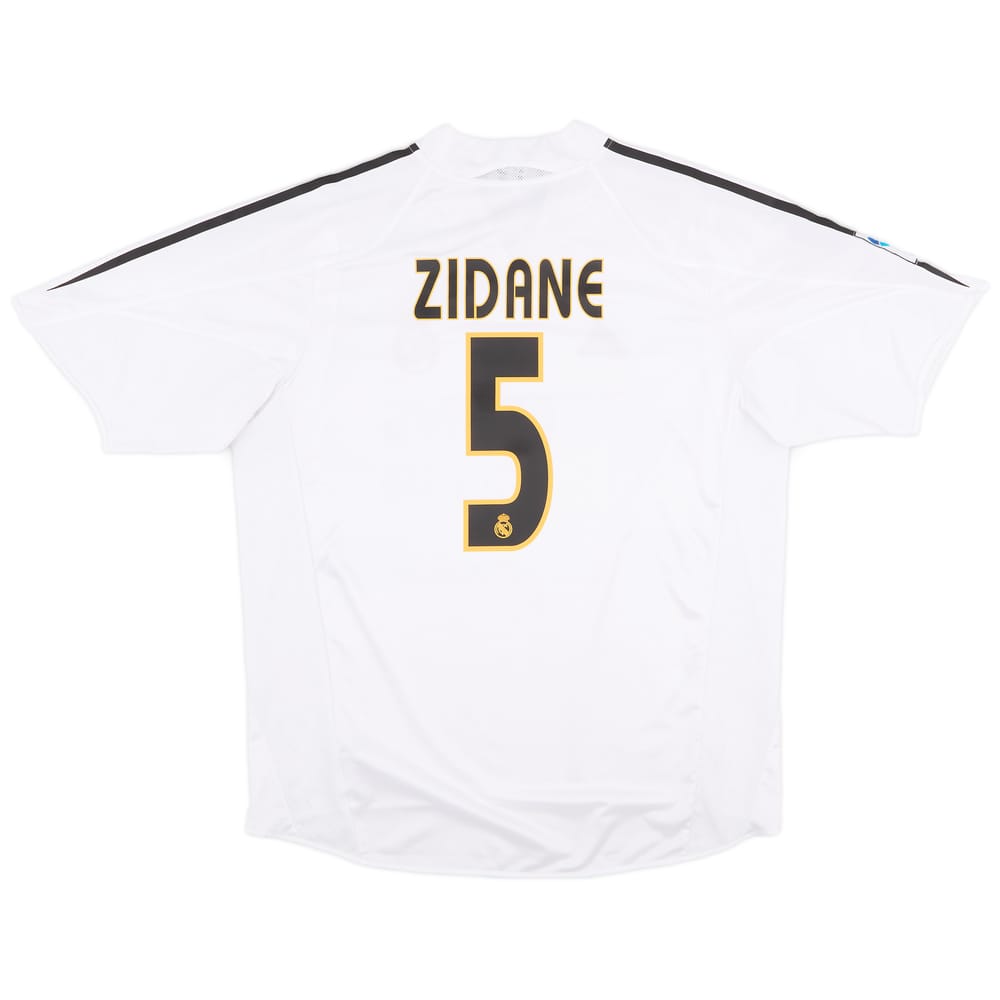 2004-05 Real Madrid Home Shirt Zidane #5 - 8/10 - (L)