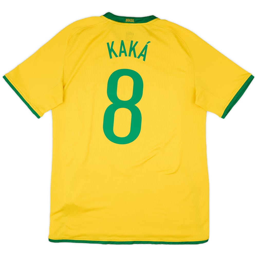 2008-10 Brazil Home Shirt Kaka #8 - 6/10 - (L)