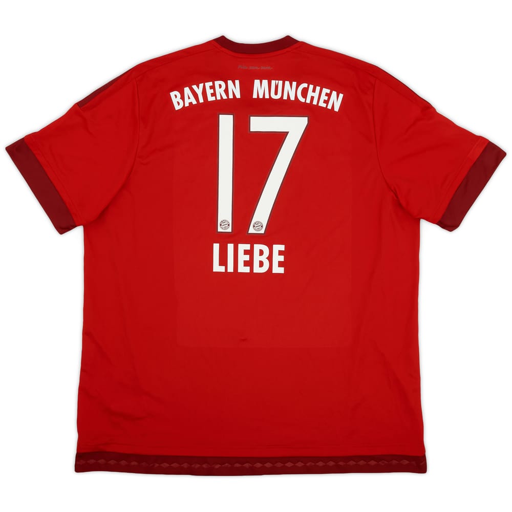 2015-16 Bayern Munich Home Shirt Liebe #17 - 8/10 - (XXL)