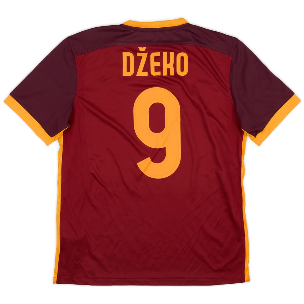 2015-16 Roma Home Shirt Dzeko #9 - 7/10 - (L)