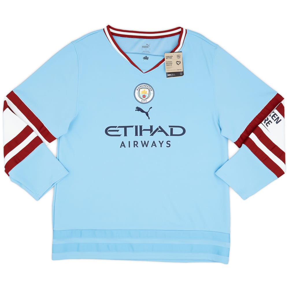 2022-23 Manchester City Puma Oversized Winter Jersey (L)