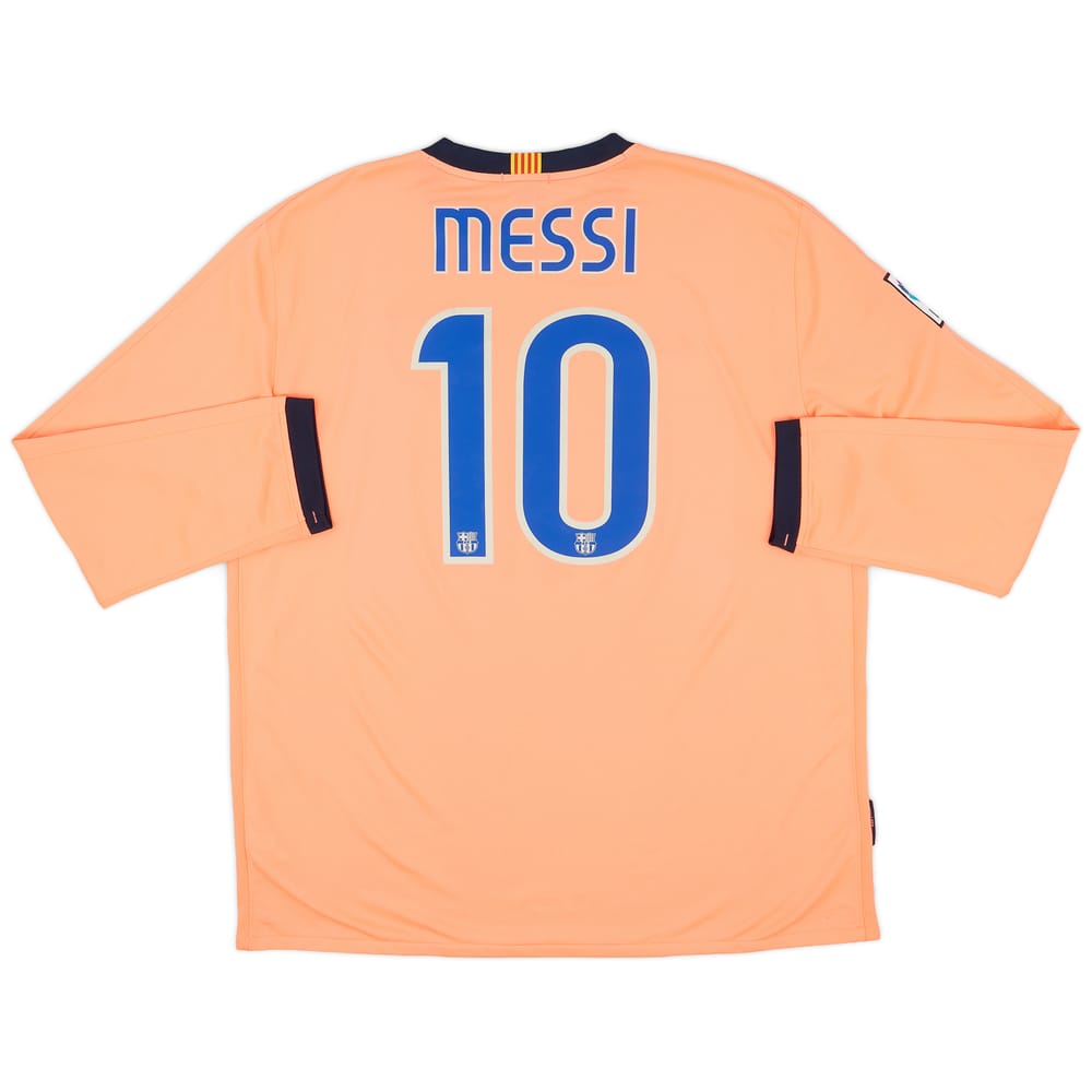 2009-10 Barcelona Away L/S Shirt Messi #10 - 7/10 - (XXL)