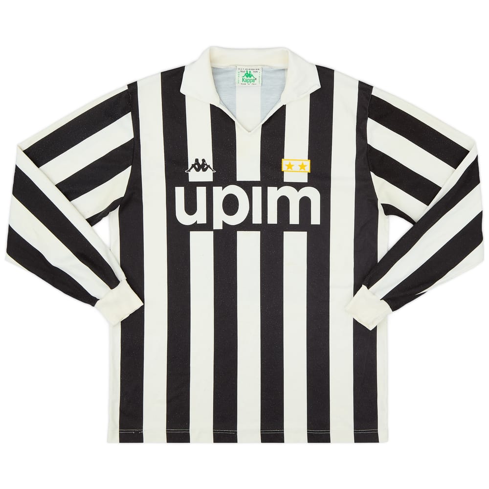 1989-90 Juventus Basic Home L/S Shirt - 8/10 - (L)