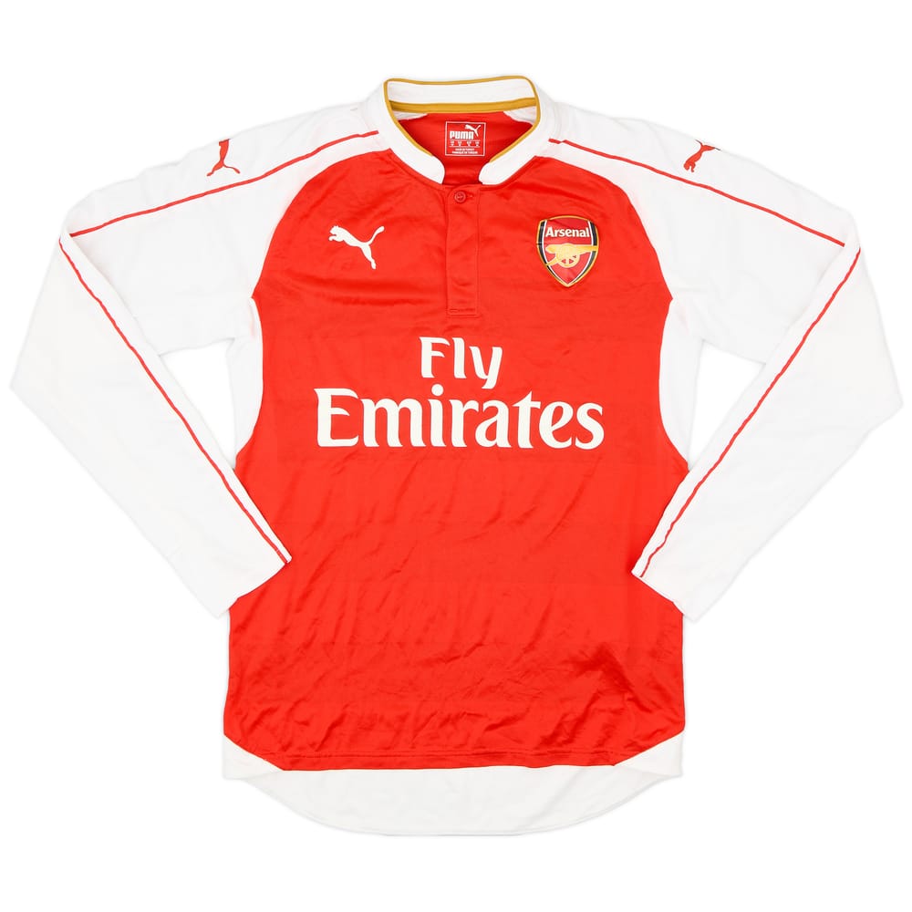 2015-16 Arsenal Authentic Home L/S Shirt #18 - 7/10 - (M)