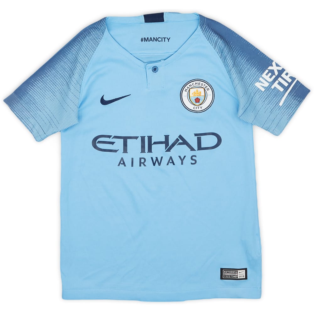 2018-19 Manchester City Home Shirt - 9/10 - (XS.Boys)