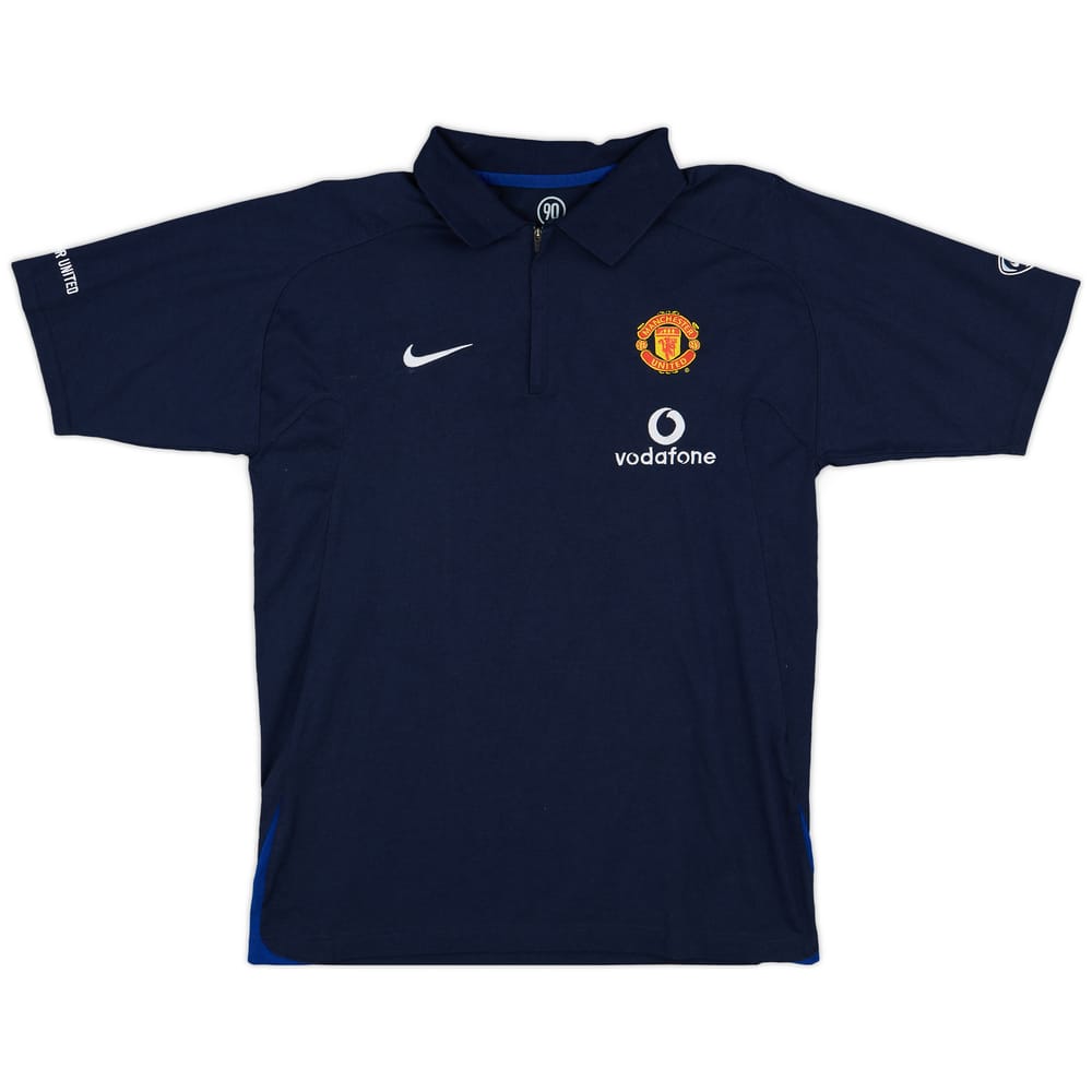 2005-06 Manchester United Nike 1/4 Zip Polo Shirt - 9/10 - (M)
