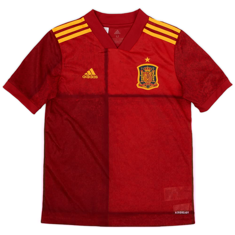 2020-21 Spain Home Shirt - 9/10 - (M.Boys)