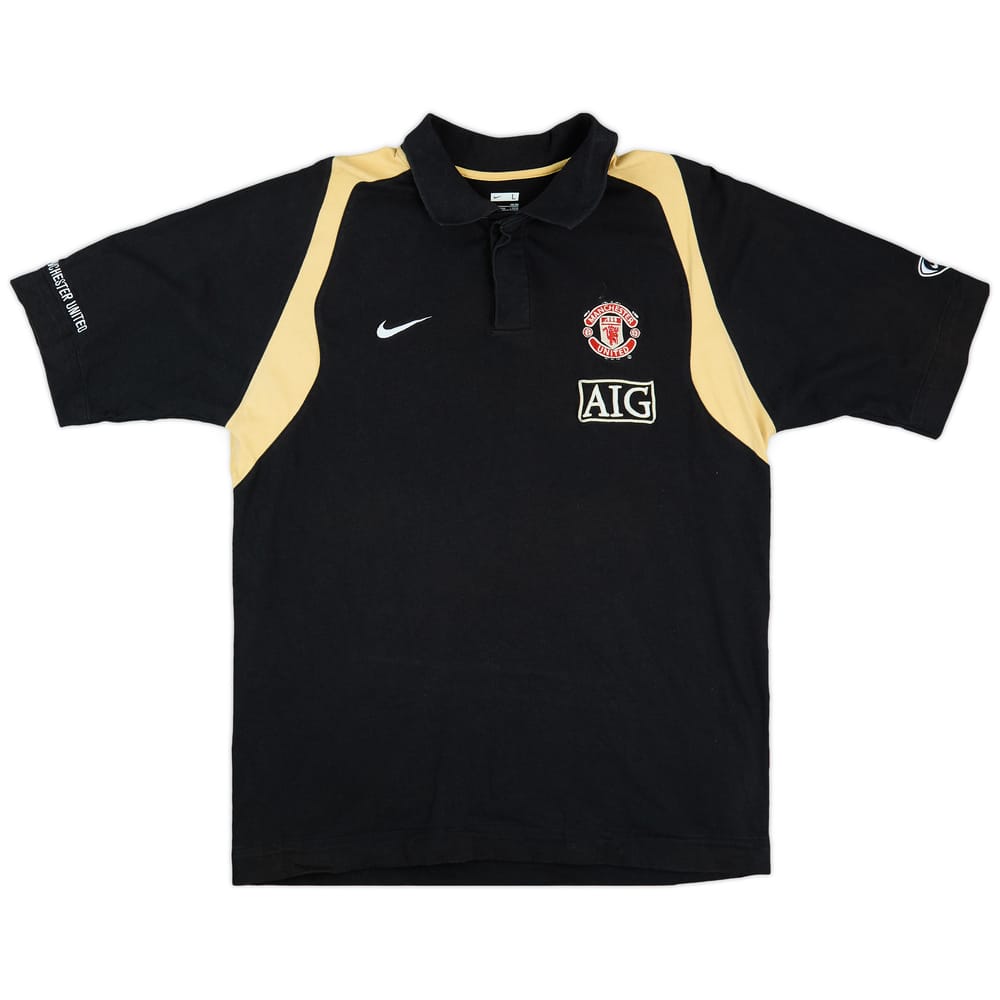 2007-08 Manchester United Nike Polo Shirt - 9/10 - (L)