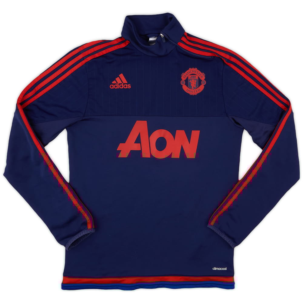 2015-16 Manchester United adidas 1/4 Zip Training Top - 5/10 - (S)