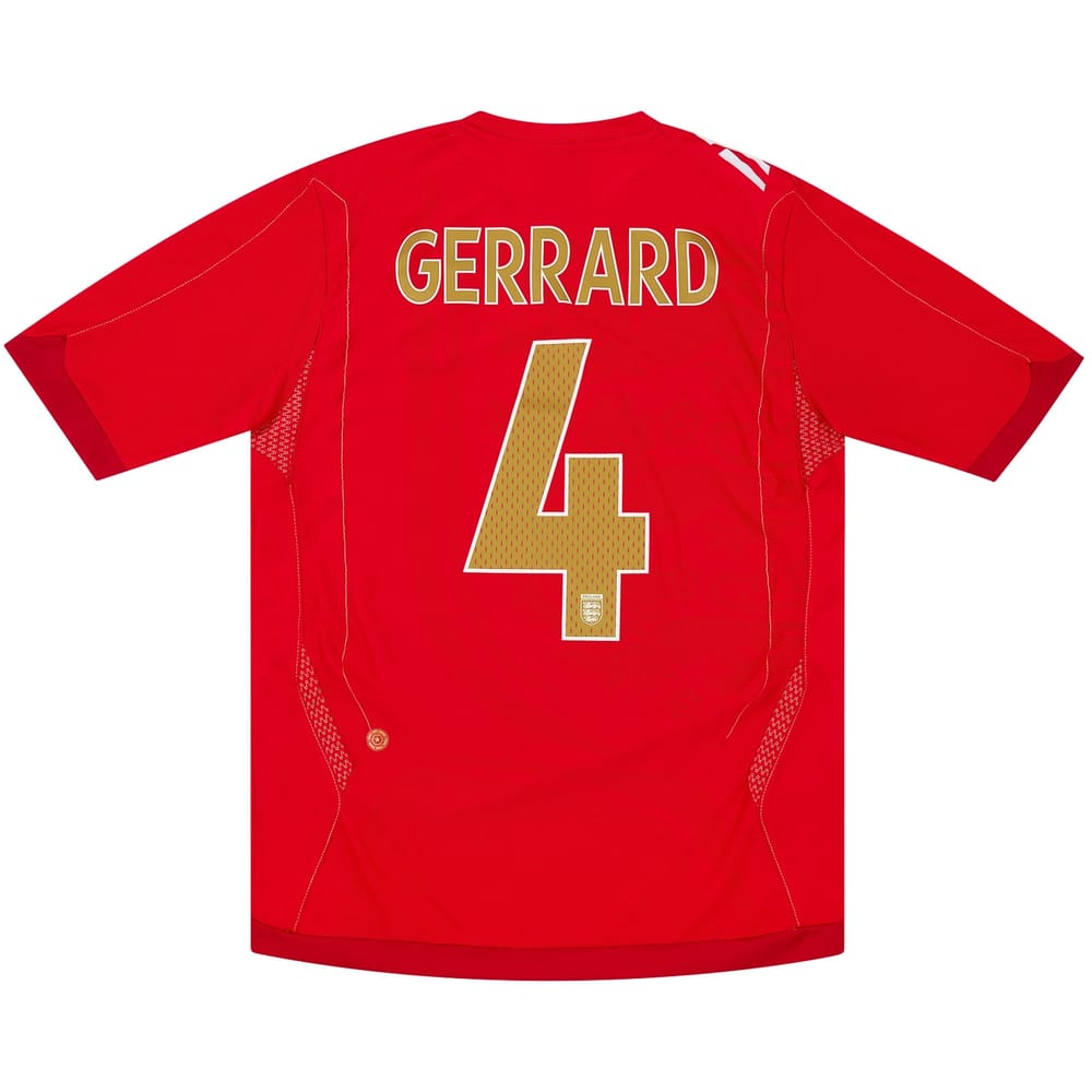 2006-08 England Away Shirt Gerrard #4 - 8/10 - (S)
