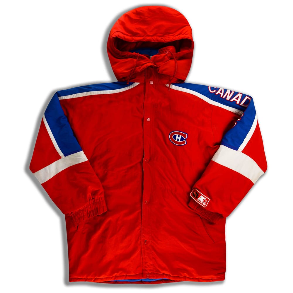 1990s Montreal Canadiens Starter Long Rain Coat XL