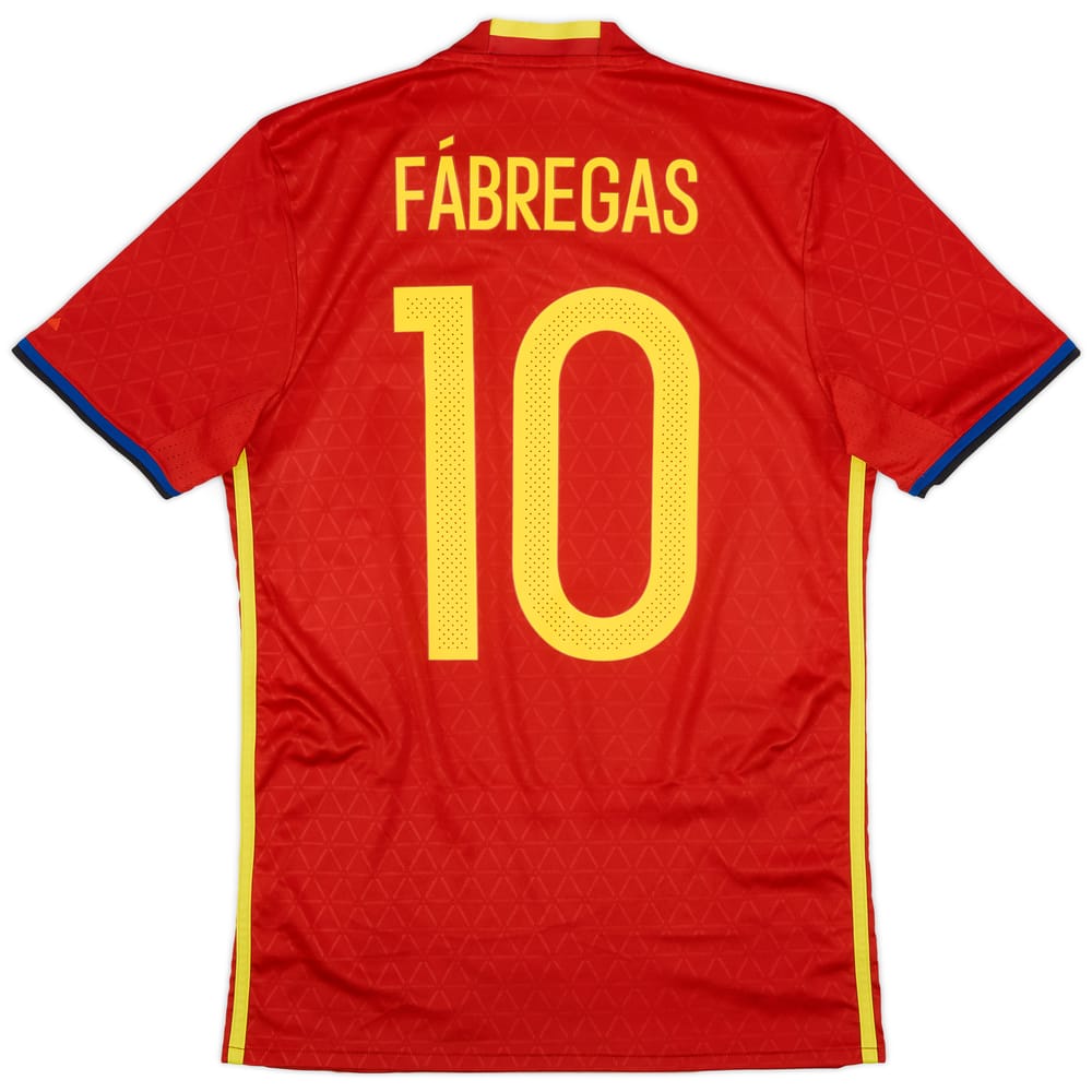 2016-17 Spain Home Shirt Fabregas #10 - 7/10 - (S)