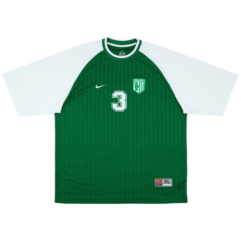 2000-01 Flora Tallinn Home Shirt #3 - 9/10 - (XL)