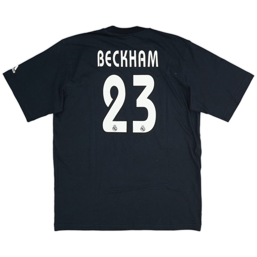 2003-04 Real Madrid adidas Cotton Tee Beckham #23 (L)