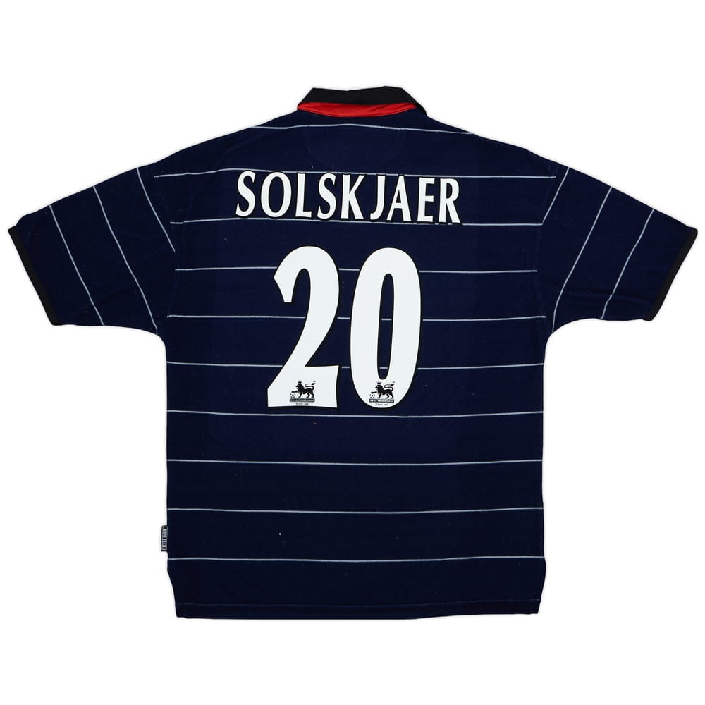 1999-00 Manchester United Away Shirt Solskjaer #20 - 8/10 - (L)
