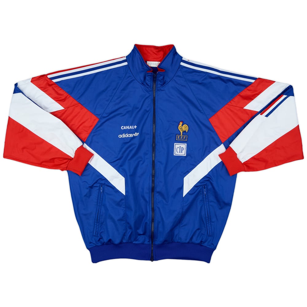 1990-92 France Player Issue adidas Track Jacket - 5/10 - (XL)