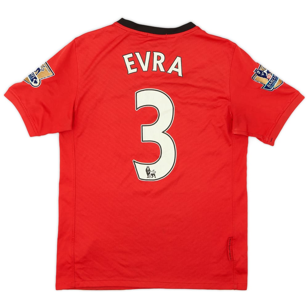 2009-10 Manchester United Home Shirt Evra #3 - 5/10 - (L.Boys)