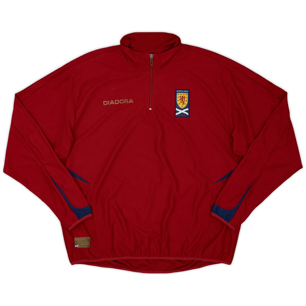 2006-07 Scotland Diadora 1/4 Zip Track Jacket - 8/10 - (XL)